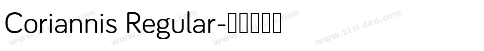 Coriannis Regular字体转换